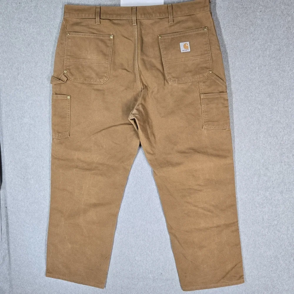 VINTAGE Carhartt Men Pants 40X30 Brown Double Knee Dungaree Made In USA READ